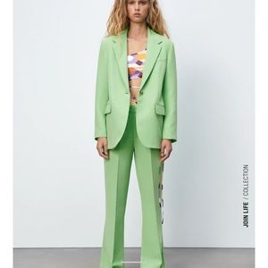 BRAND NEW ZARA pistachio suit